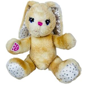 Posable More Moves Jointed Beige Bunny with Silver Stars 2017 Build A Bear BAB